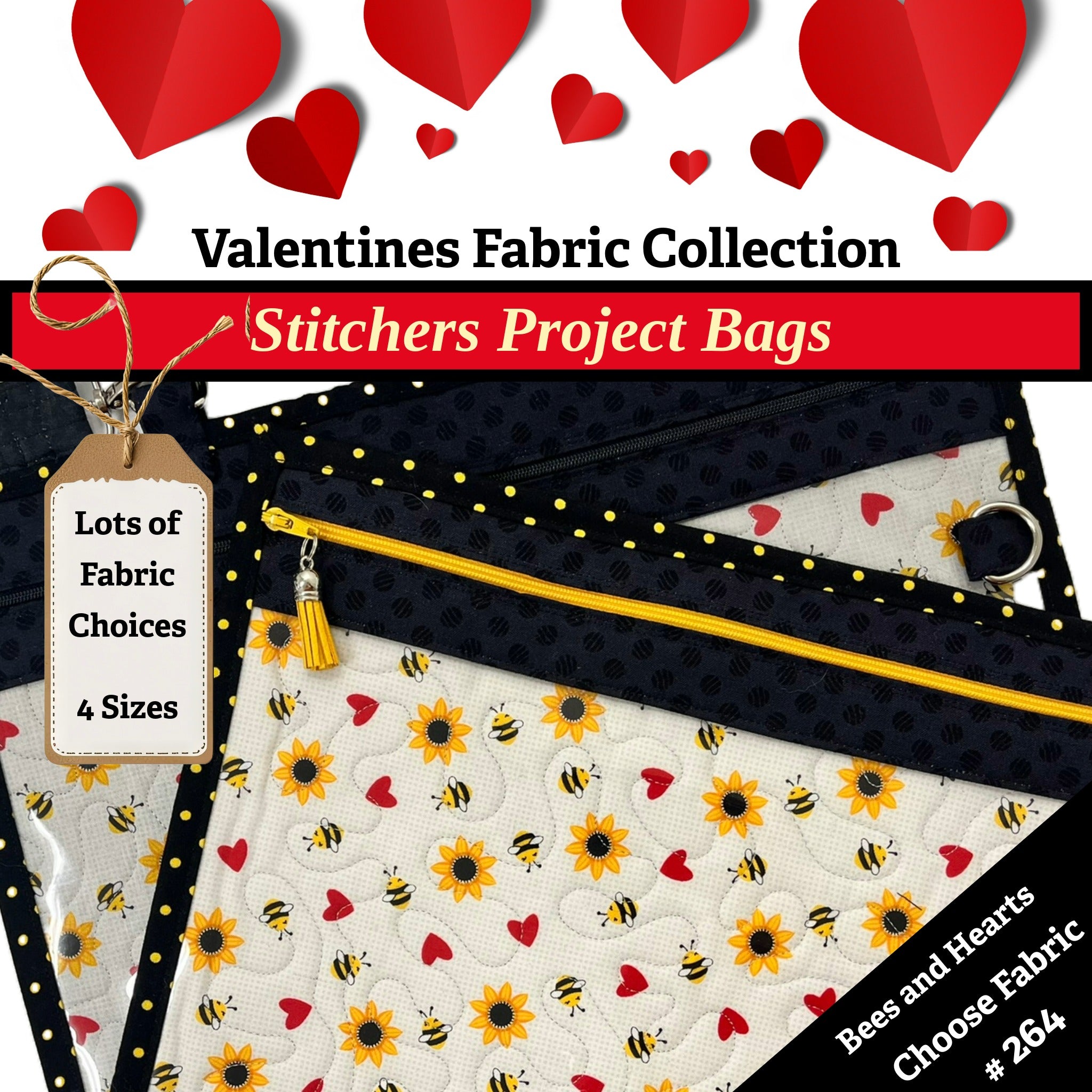 Cross Stitch Project Bag - Valentine Collection