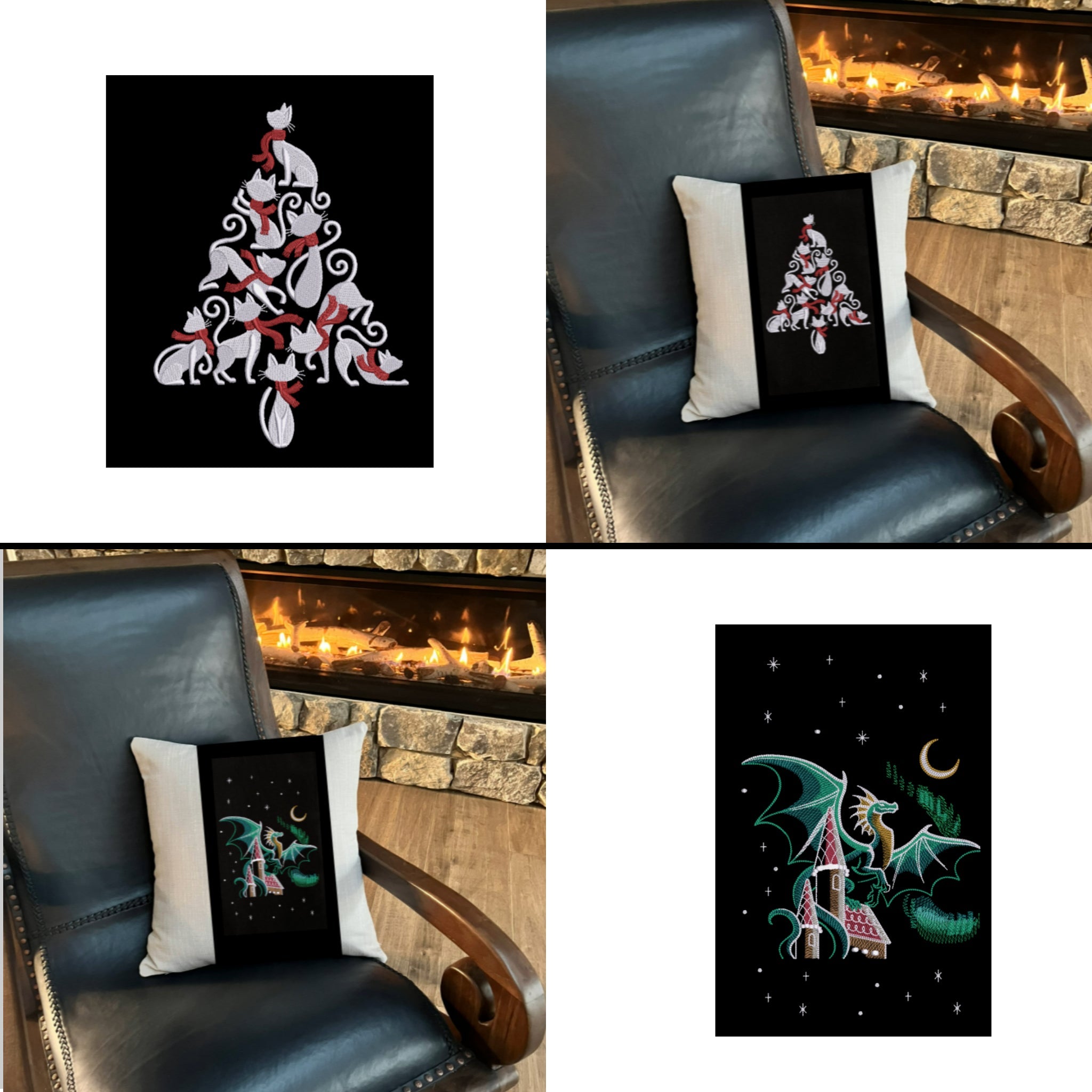 Christmas Pillow Wrap - Candy Cane Lane - Lake Wind Studio
