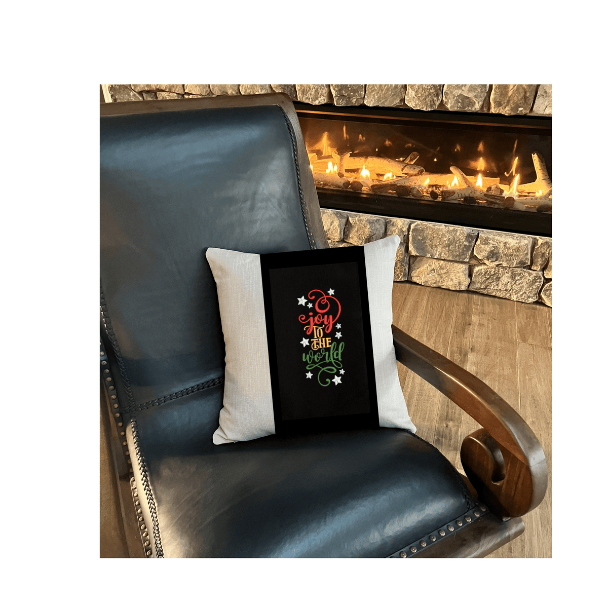 Christmas Pillow Wrap - Joy to the World - Lake Wind Studio