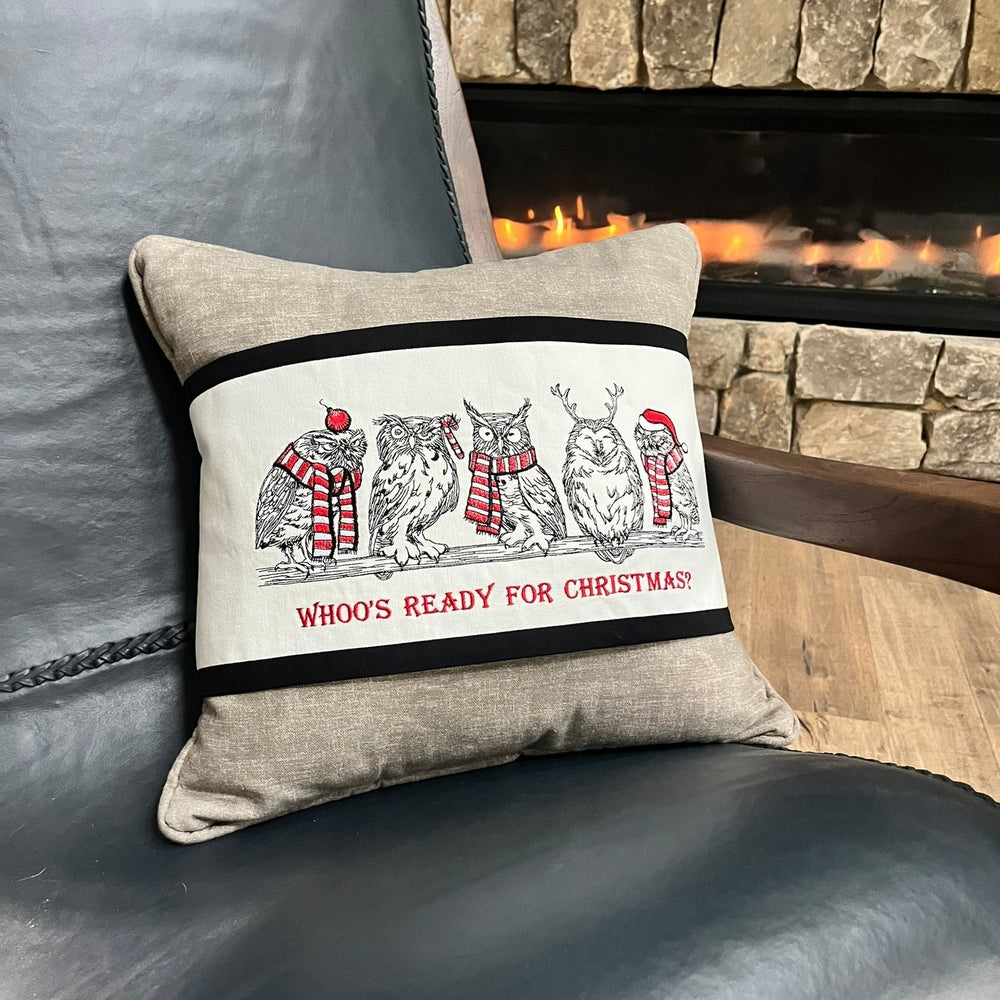 Christmas Pillow Wrap - Whoo's Ready for Christmas - Lake Wind Studio