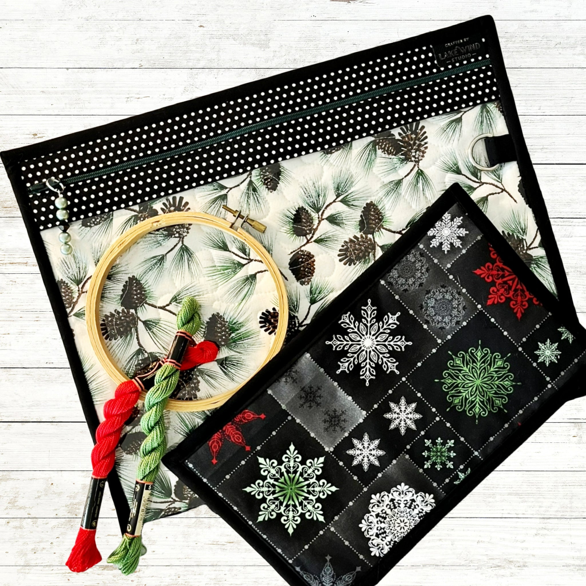 Cross Stitch Project Bag - Christmas Collection - Lake Wind Studio