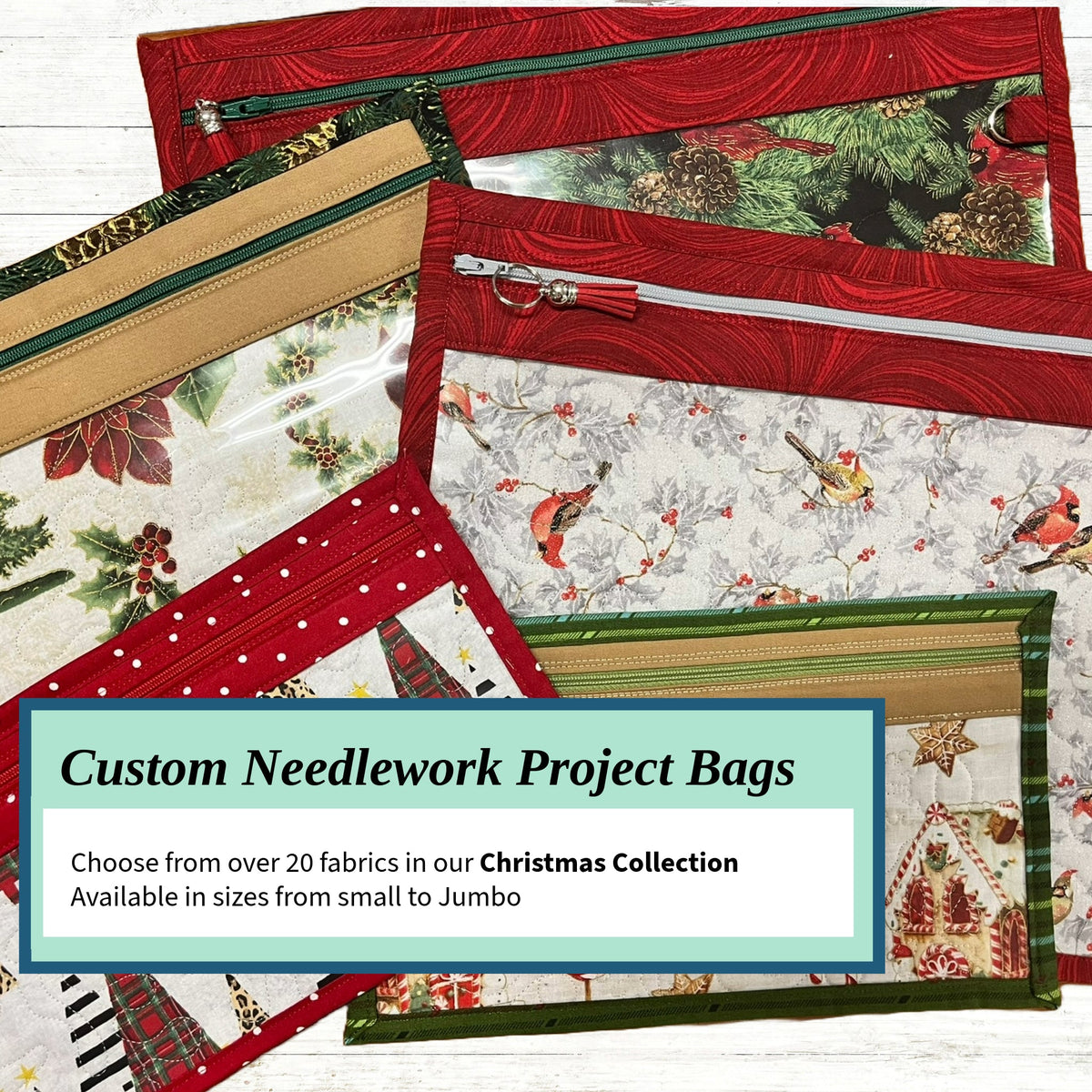 Cross Stitch Project Bag - Christmas Collection - Lake Wind Studio