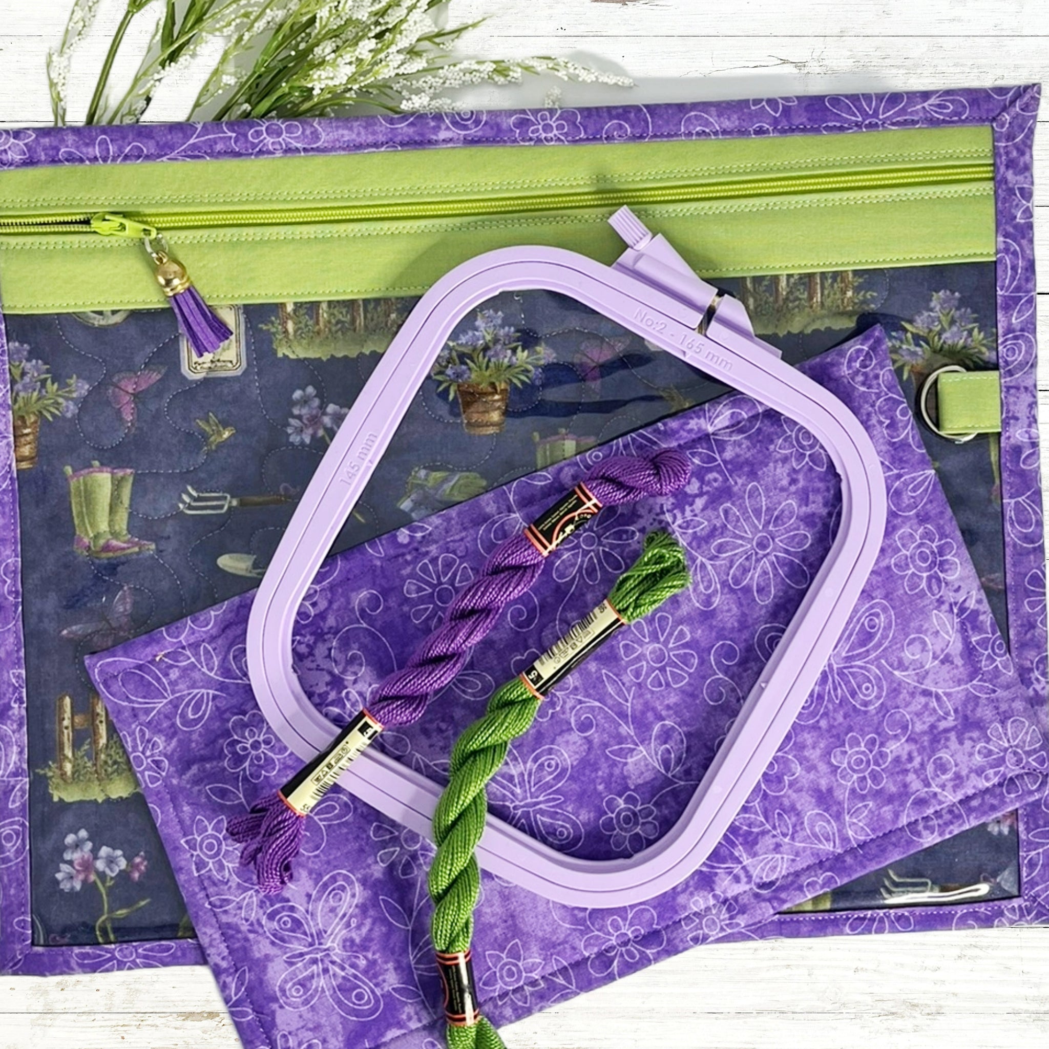 Cross Stitch Project Bag - Floral Collection - Lake Wind Studio