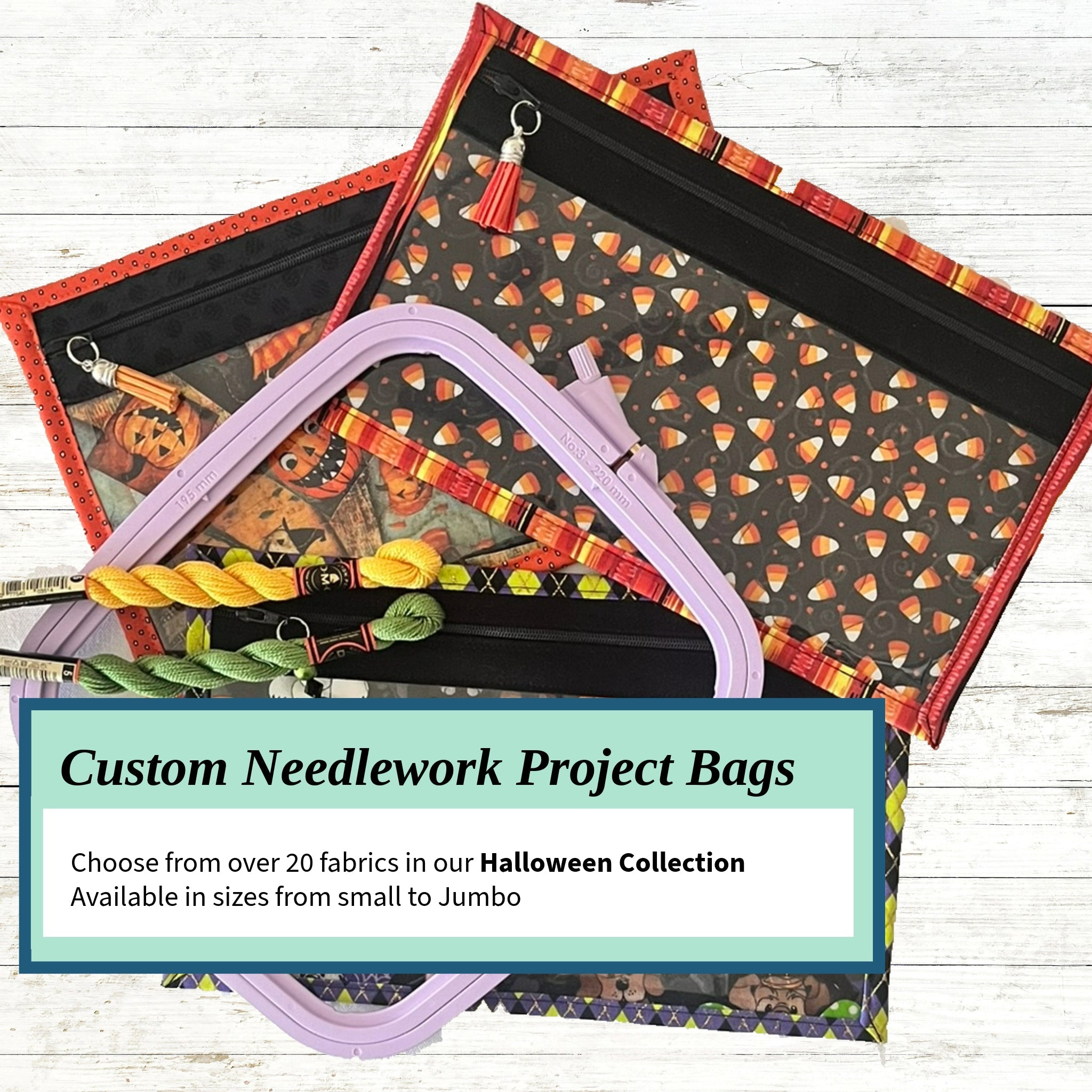 Cross Stitch Project Bag - Halloween Collection - Lake Wind Studio