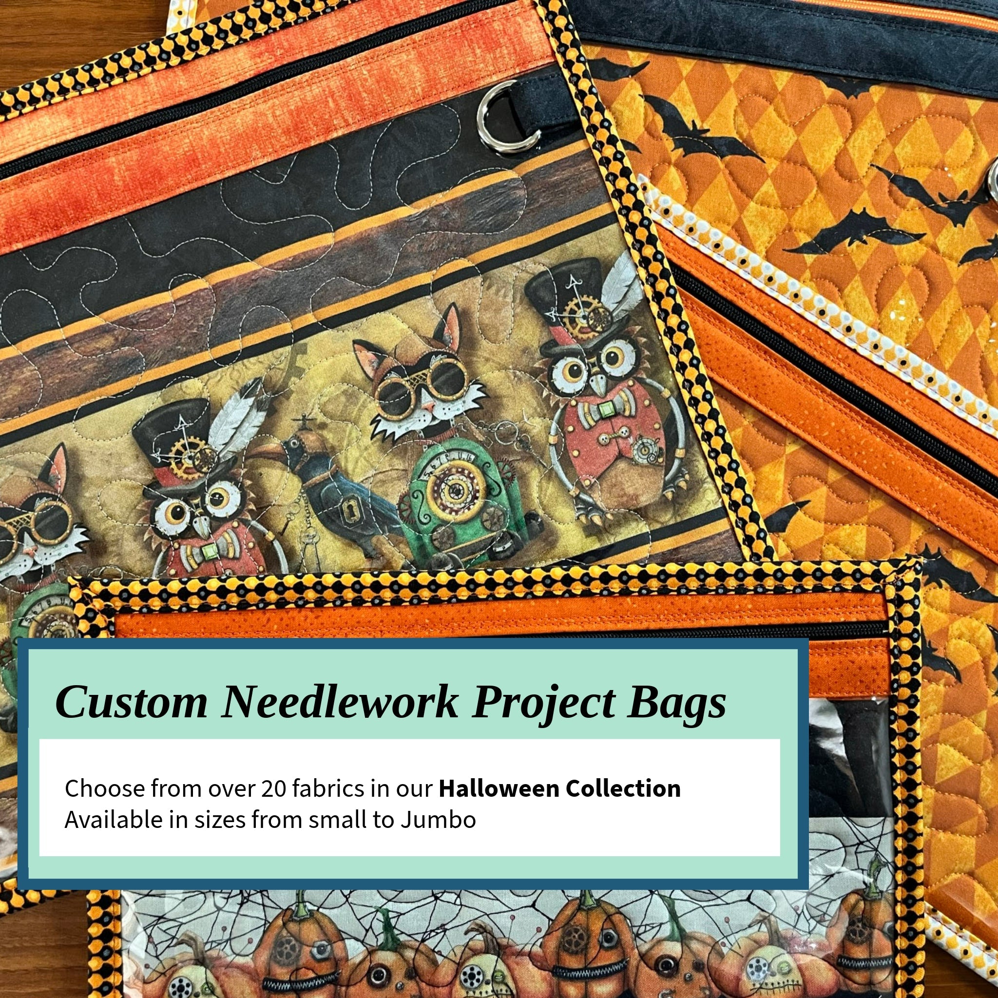 Cross Stitch Project Bag - Halloween Collection - Lake Wind Studio