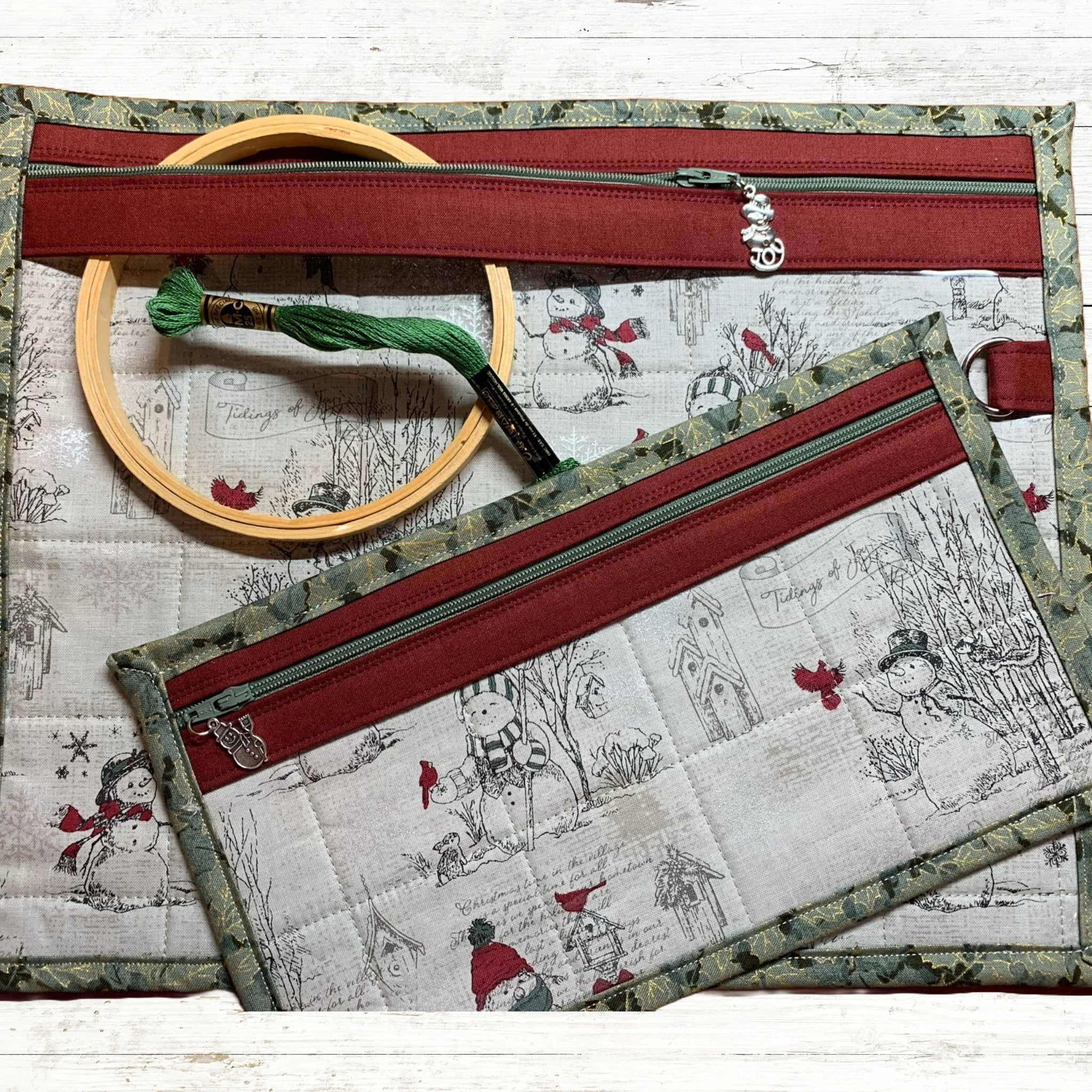Cross Stitch Project Bag - Snowman Collection - Lake Wind Studio