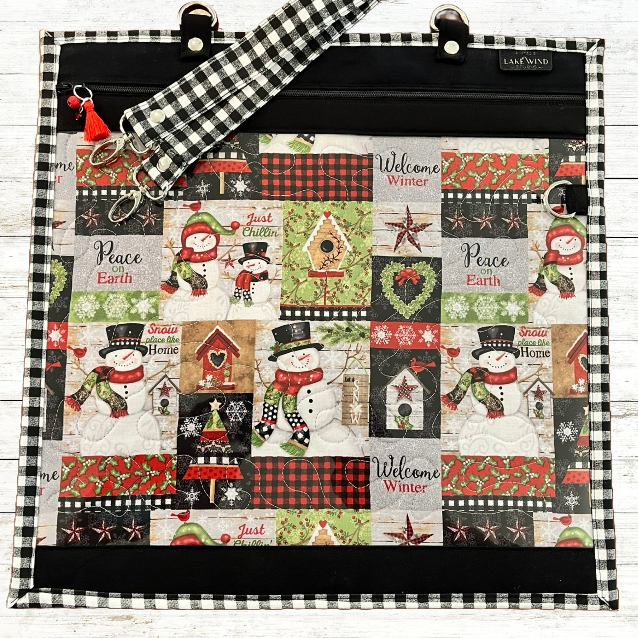 Cross Stitch Project Bag - Snowman Collection - Lake Wind Studio
