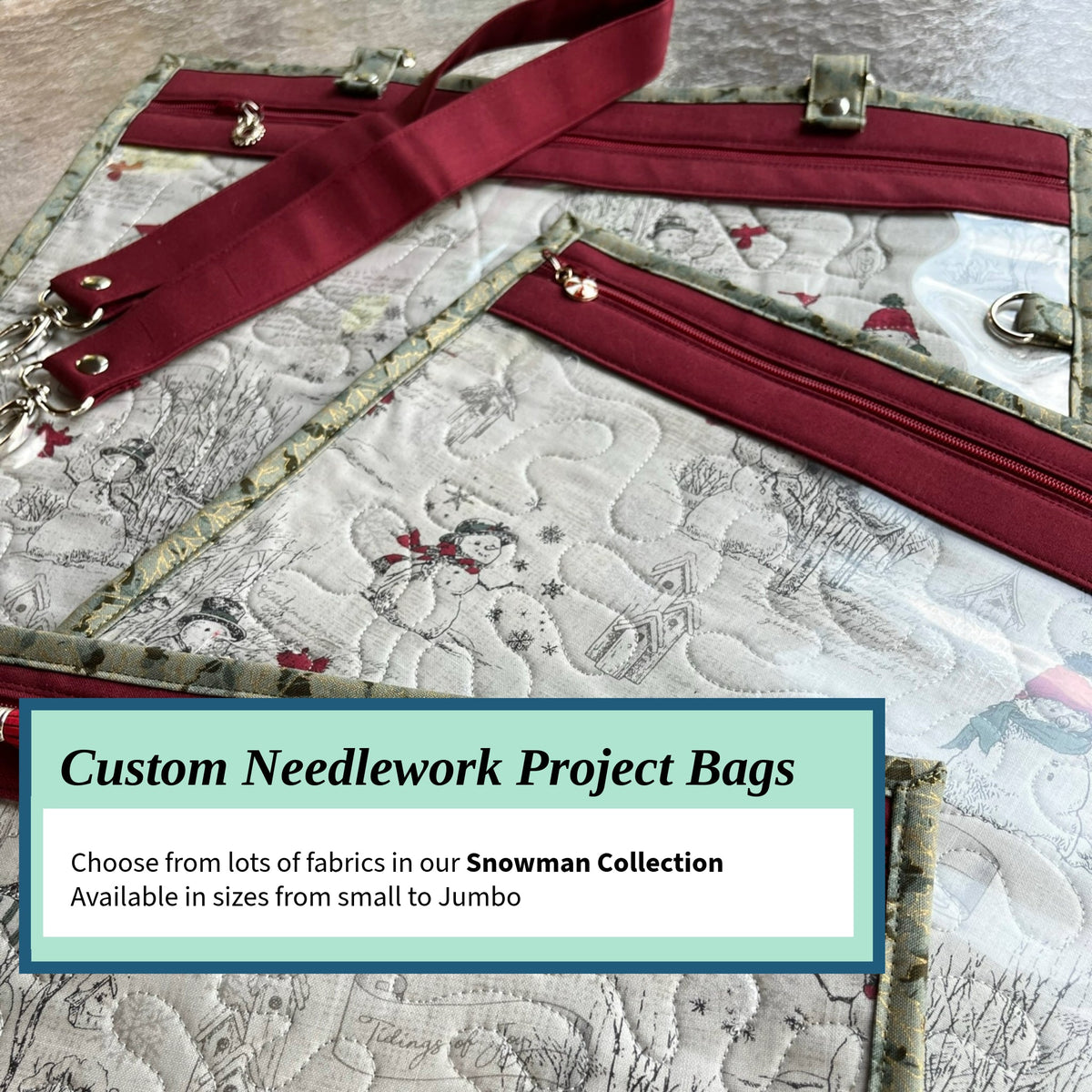Cross Stitch Project Bag - Snowman Collection - Lake Wind Studio
