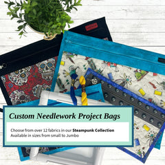 Cross Stitch Project Bag - Steampunk Collection - Lake Wind Studio