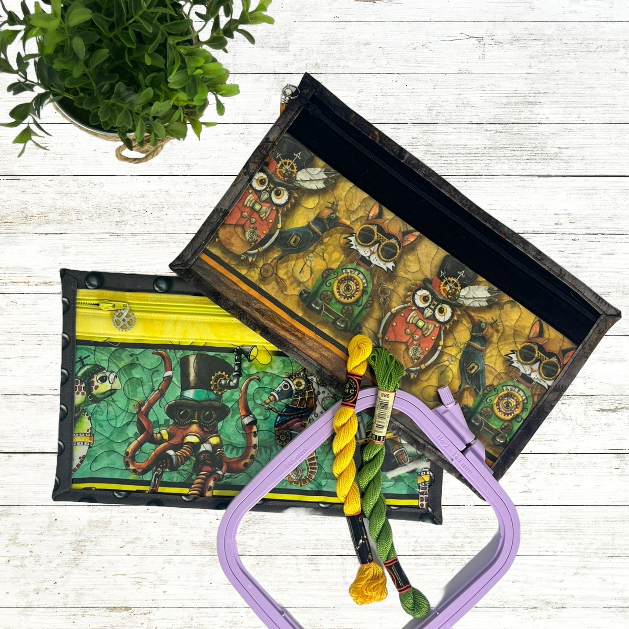 Cross Stitch Project Bag - Steampunk Collection - Lake Wind Studio