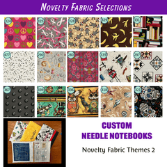 Custom Needle Notebook & Keeper - Novelty Fabric Selections - Lake Wind Studio