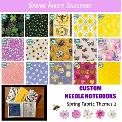 Custom Needle Notebook & Keeper - Spring Fabric Selections - Lake Wind Studio