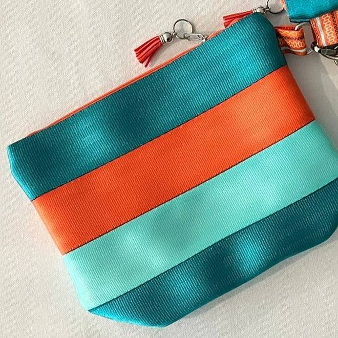 Custom Pouch Trio Set - Teal, Aqua, OJ - Lake Wind Studio