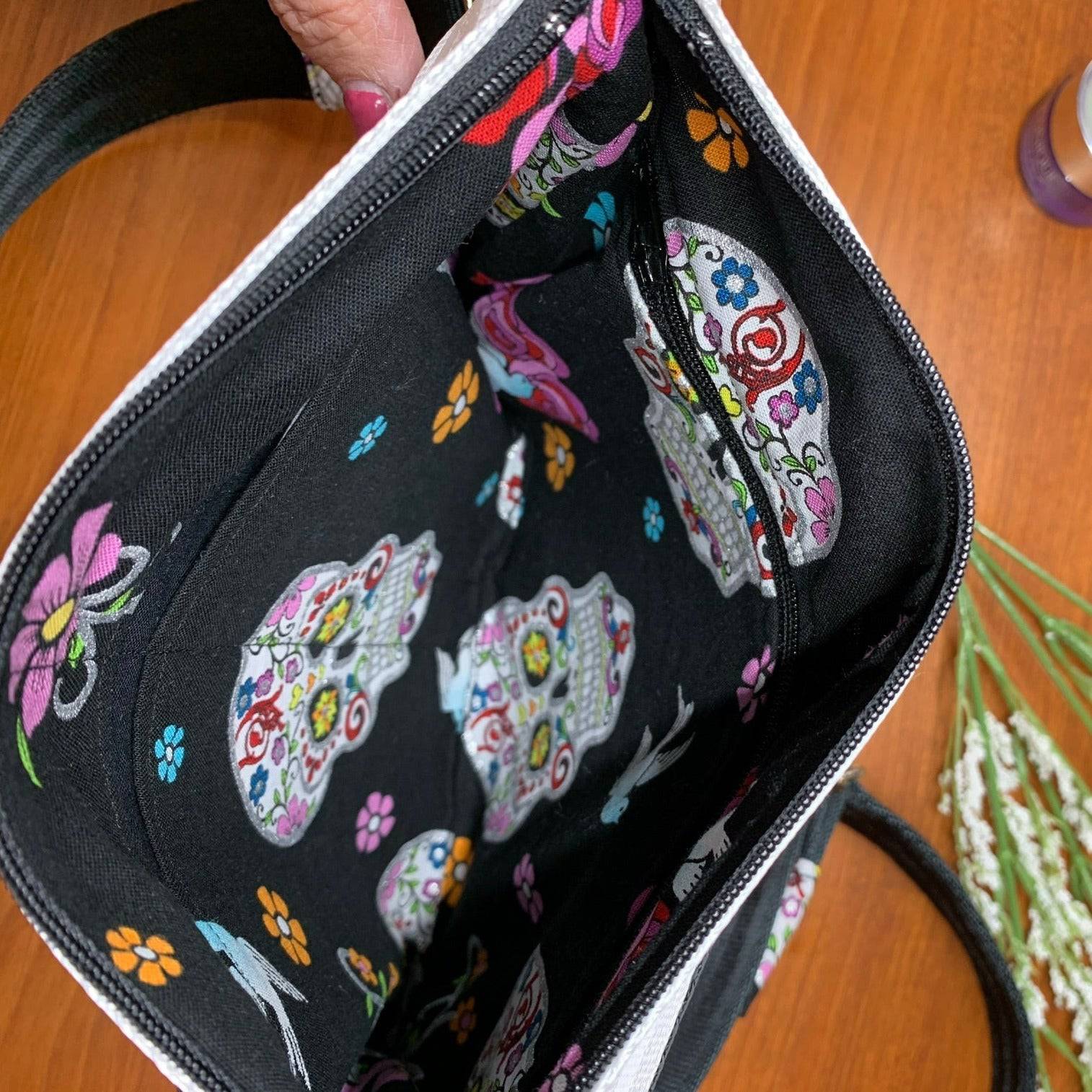 Custom Seatbelt Crossbody Slim Bag - Black & Cloud - Lake Wind Studio
