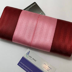 Custom Seatbelt Ladies Wallet - Ruby & Bubble Gum - Lake Wind Studio