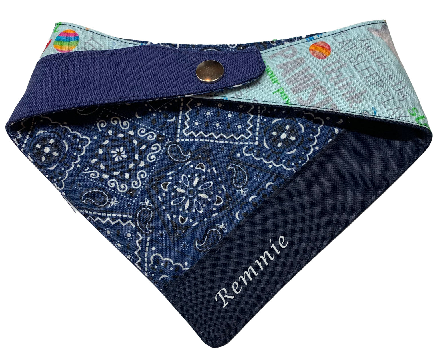 Personalized Dog Bandana - Blue Bandana