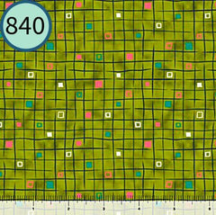 Daisy Doodle Green Check by QT Fabrics - Lake Wind Studio
