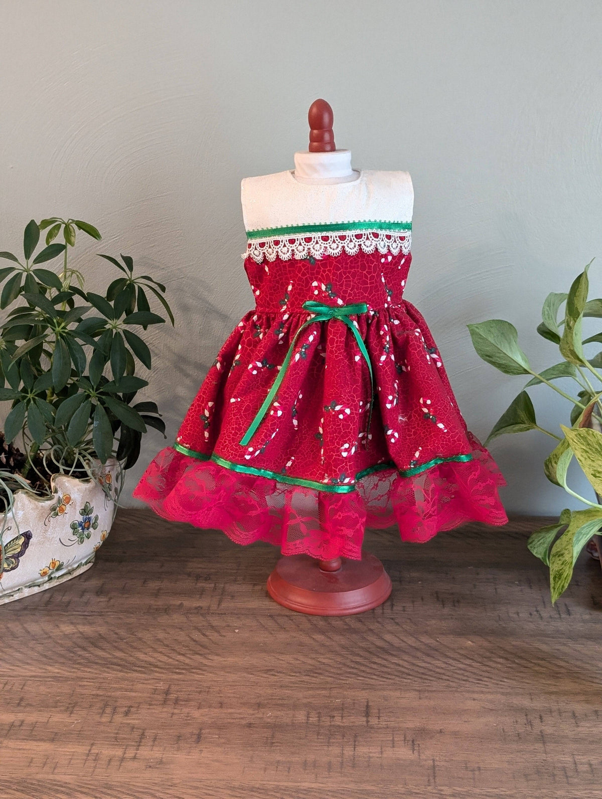 Doll Clothes for 18 inch Dolls - Candy Cane Dress