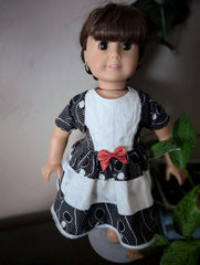 Doll Clothes for 18 inch Dolls - Dress Ensemble Black and White - Lake Wind Studio