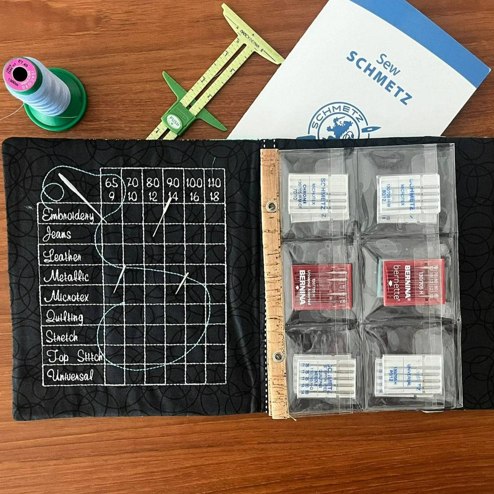 Needle Notebook & Keeper - Black & Teal - Lake Wind Studio