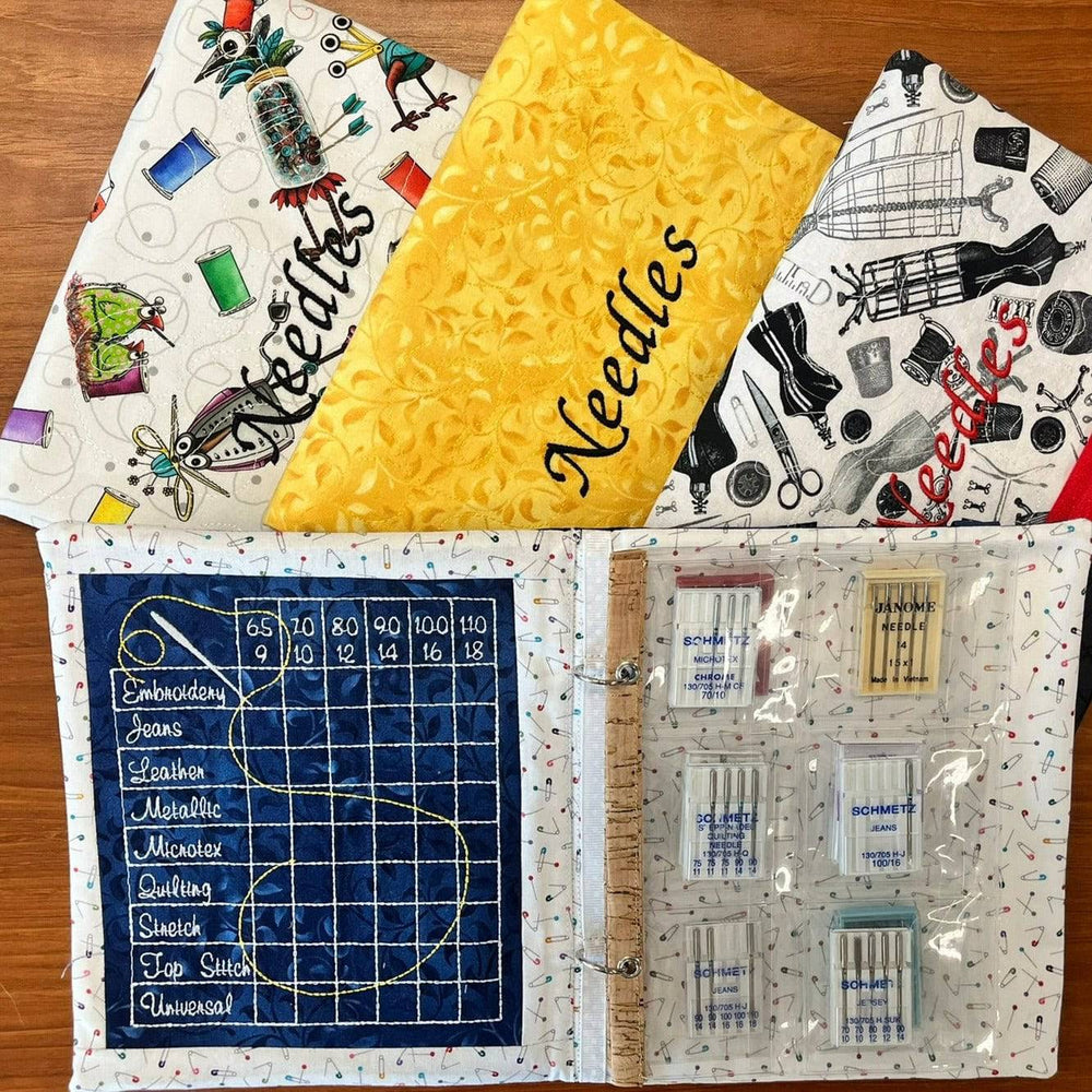 Needle Notebook & Keeper - Navy Climbing Vines - Lake Wind Studio