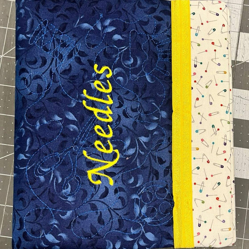 Needle Notebook & Keeper - Navy Climbing Vines - Lake Wind Studio