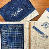 Needle Notebook & Keeper - Navy Climbing Vines - Lake Wind Studio