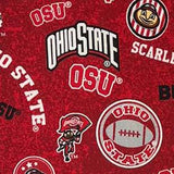 Ohio State Graffiti - Fabric by the Yard - Lake Wind Studio
