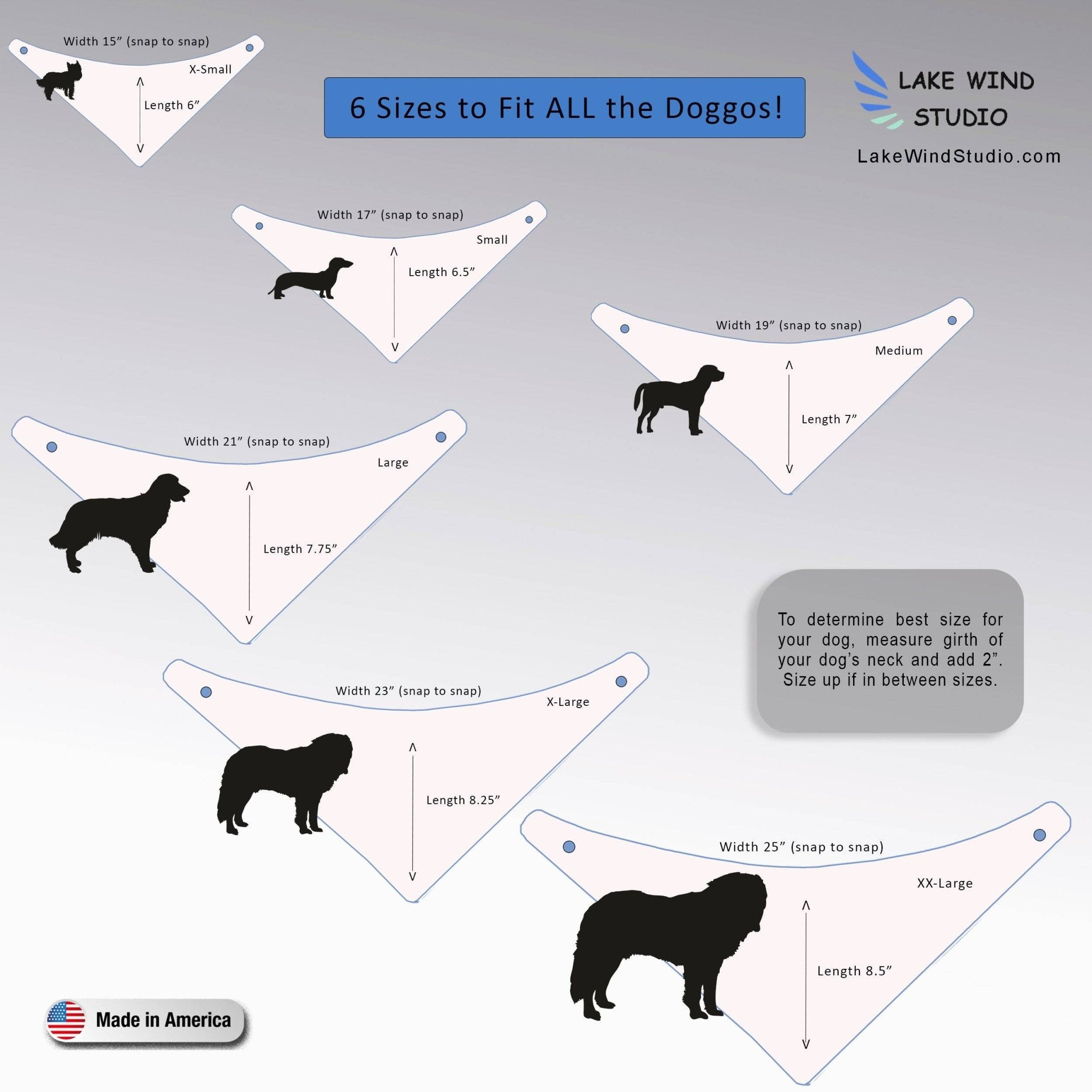 Personalized Dog Bandana - I Woof you - Lake Wind Studio