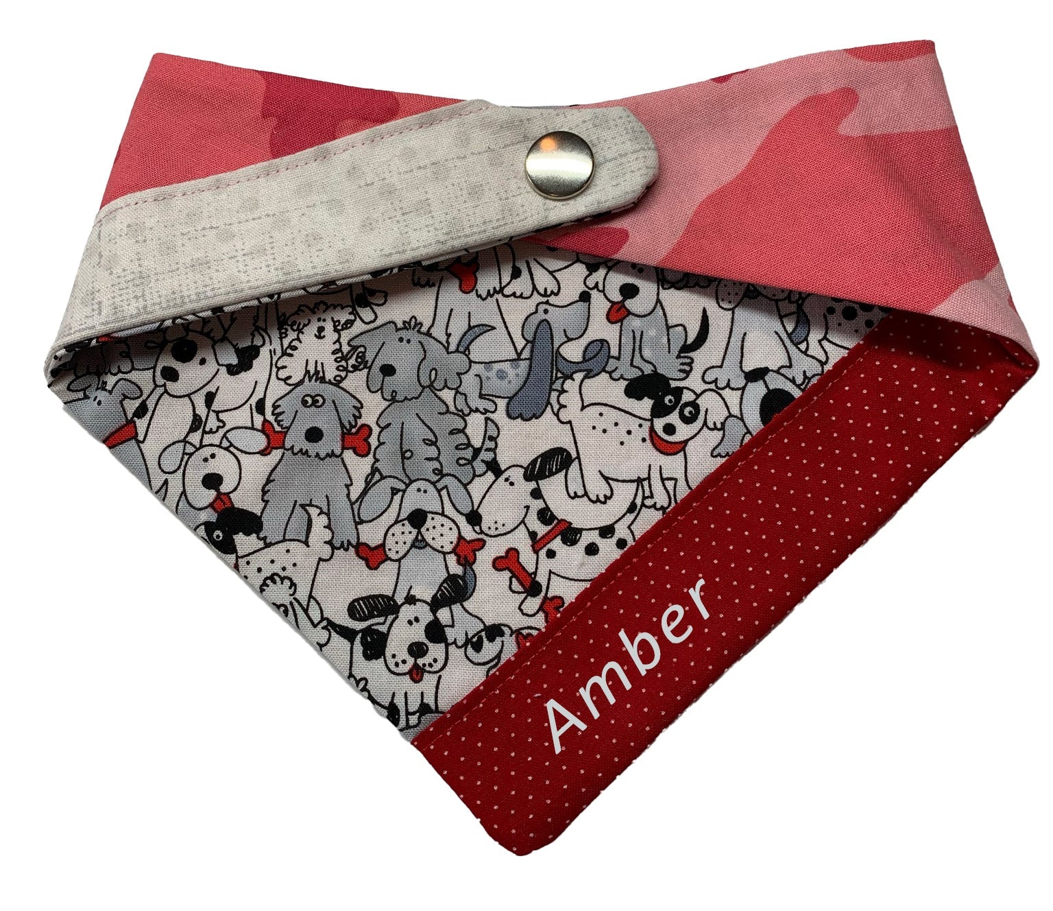 Personalized Dog Bandana - Pink Camo - Lake Wind Studio