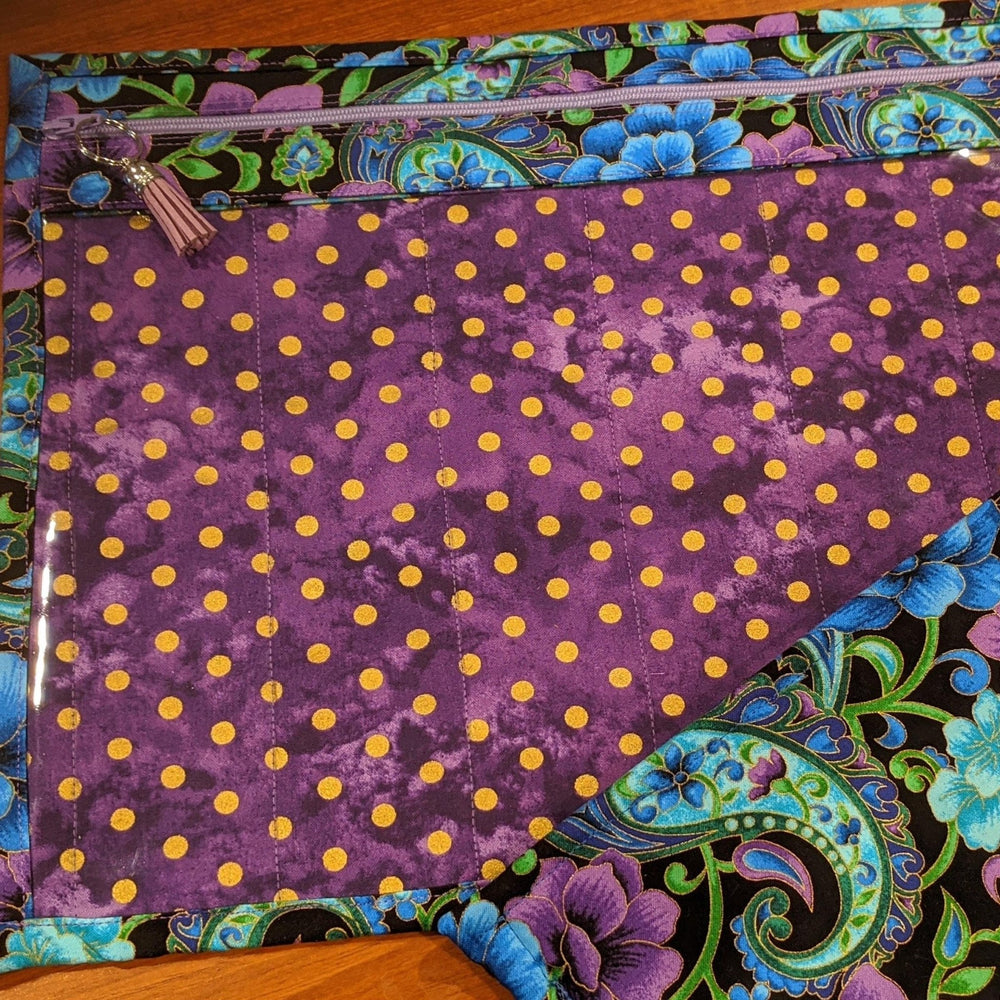 Project Bag - Bling Purple Paisley - Lake Wind Studio