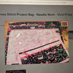 Project Bag - Breast Cancer Awareness wip - Lake Wind Studio