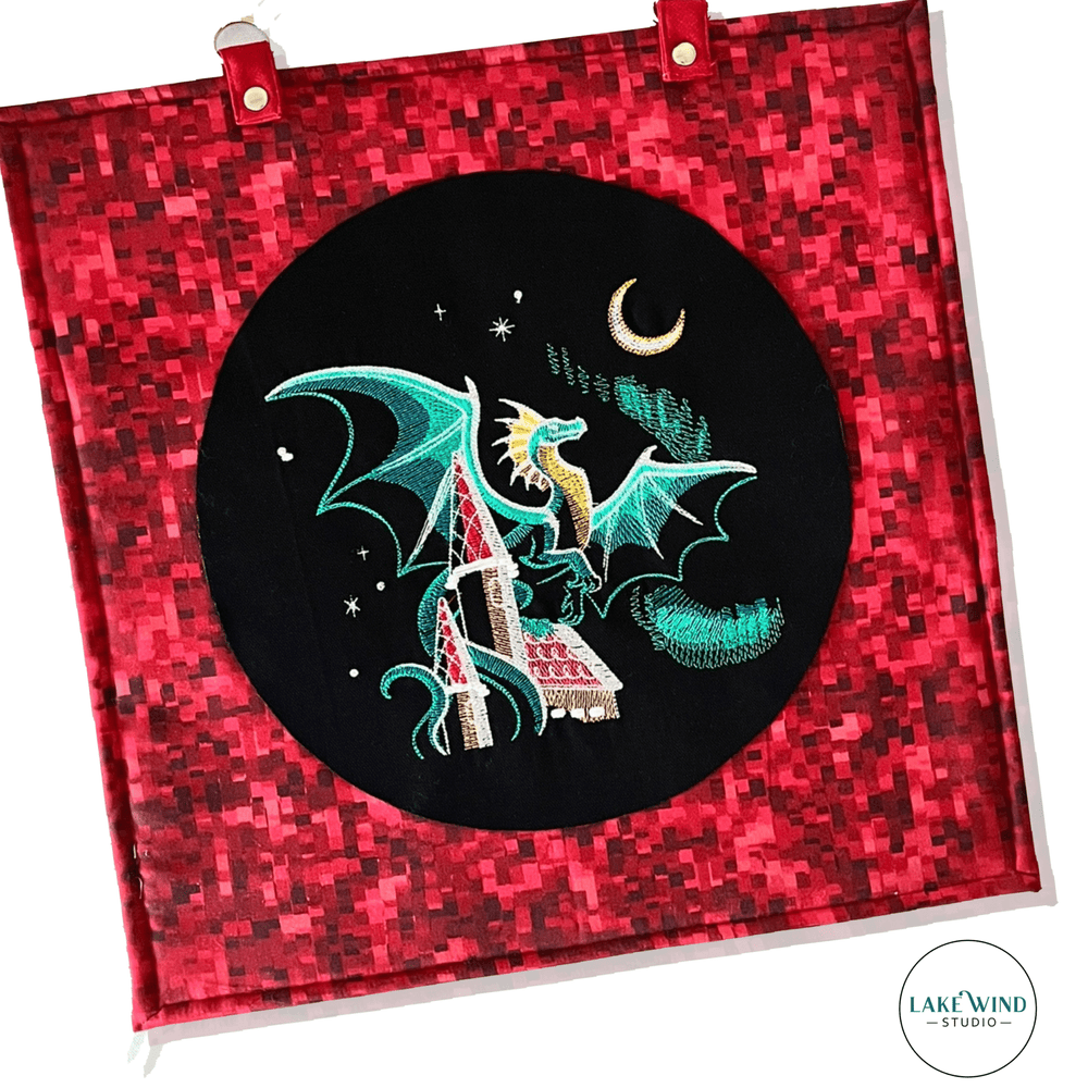 Project Bag - Dragon & Gingerbread Castle - Lake Wind Studio