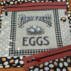 Project Bag - Farm Fresh Eggs - Lake Wind Studio