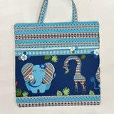 Reading Pillow - Travel Pocket Pillow - Blue Jungle - Lake Wind Studio