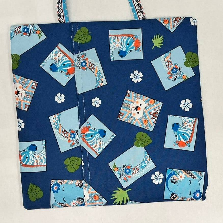 Reading Pillow - Travel Pocket Pillow - Blue Jungle - Lake Wind Studio