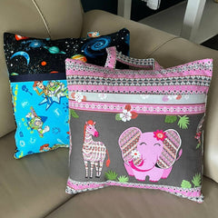 Reading Pillow - Travel Pocket Pillow - Blue Jungle - Lake Wind Studio