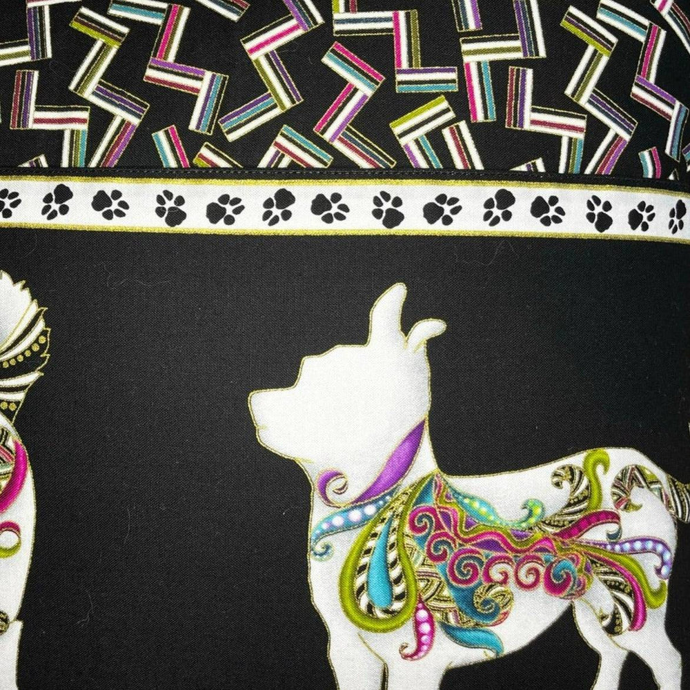 Reading Pillow - Travel Pocket Pillow - Fancy Dogs - Lake Wind Studio