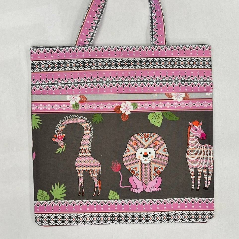 Reading Pillow - Travel Pocket Pillow - Pink Jungle - Lake Wind Studio