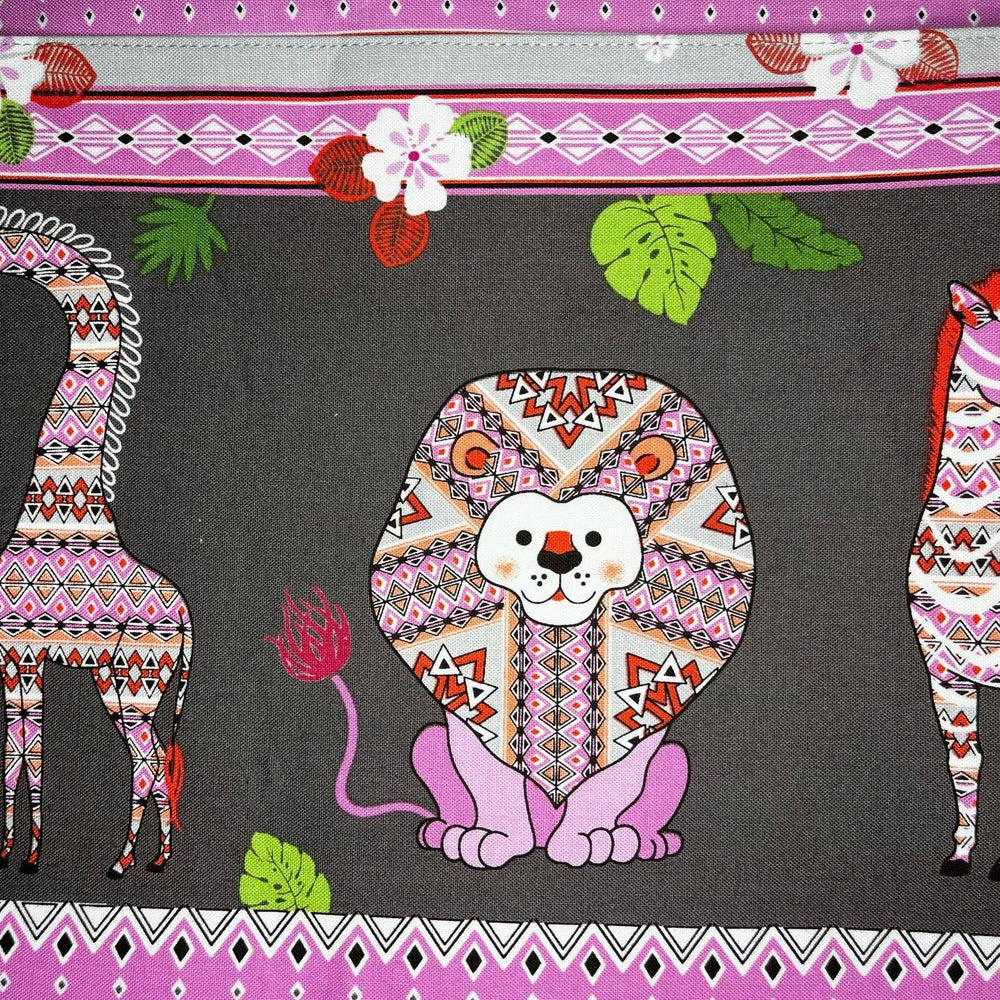 Reading Pillow - Travel Pocket Pillow - Pink Jungle - Lake Wind Studio