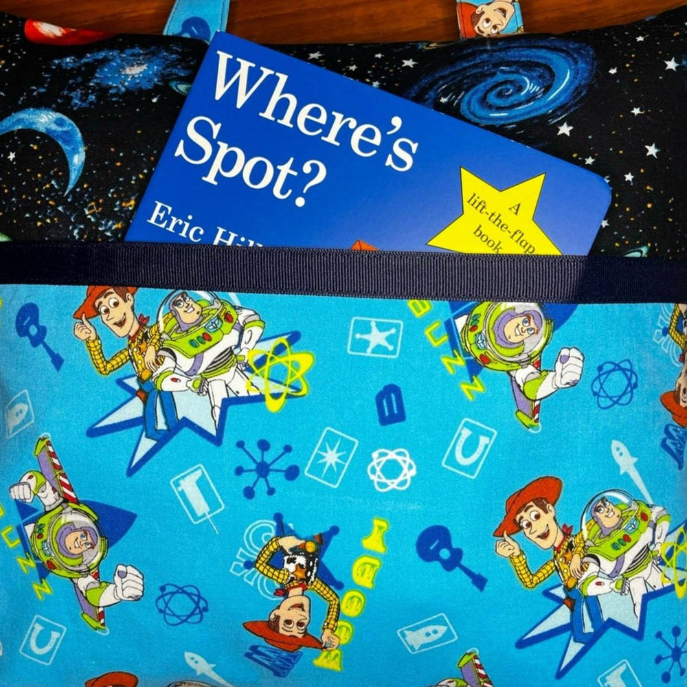 Reading Pillow - Travel Pocket Pillow - Space Rocket - Lake Wind Studio