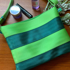 Custom Seatbelt Crossbody Slim Bag - Jungle & Grass