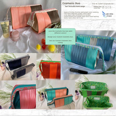 Seatbelt Cosmetic Bags Gift Set, Makeup Bags Set, Bridesmaid Gifts, Gift for Moms, Quick Ship - Lake Wind Studio