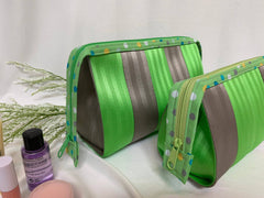 Seatbelt Cosmetic Bags Gift Set, Makeup Bags Set, Bridesmaid Gifts, Gift for Moms, Quick Ship - Lake Wind Studio