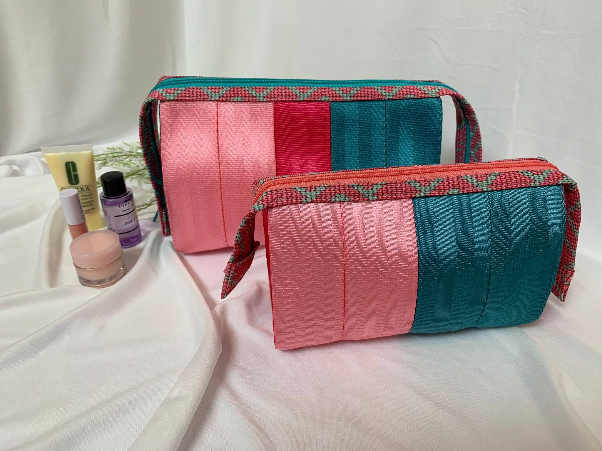Seatbelt Cosmetic Bags Gift Set, Makeup Bags Set, Bridesmaid Gifts, Gift for Moms, Quick Ship - Lake Wind Studio