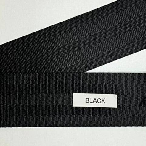 Seatbelt Webbing by the Yard - 2 Inch - Black - Lake Wind Studio