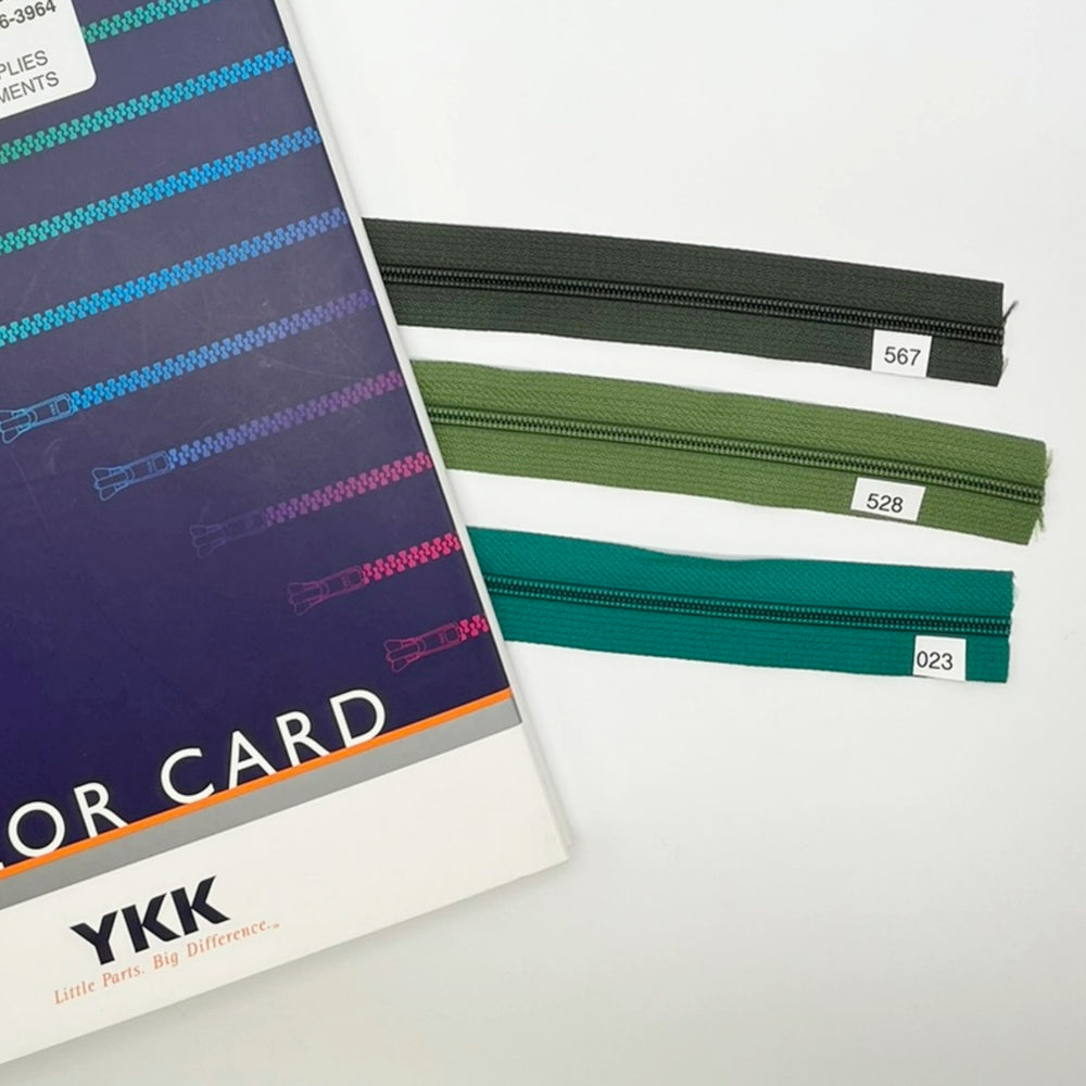 YKK Color Card, 4.5 YKK zippers